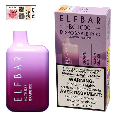 Elf Bar BC 1000: Grape Ice 20mg