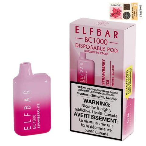 Elf Bar BC 1000:  Strawberry Ice 20mg