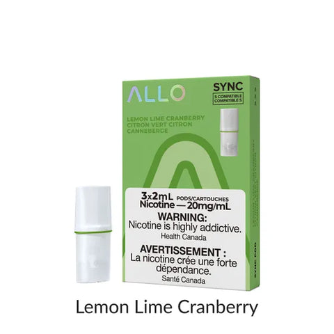 Allo Sync Pods: Lemon Lime Cranberry 20mg