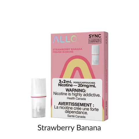 Allo Sync Pods: Strawberry Banana 20mg